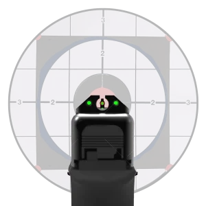 Tritium Sights on Target – Dual Picture Precision Aiming Setup