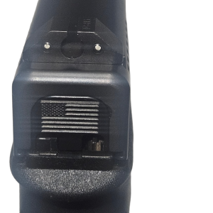 Close-Up of American Flag Glock Backplate – CNC Machined Metal