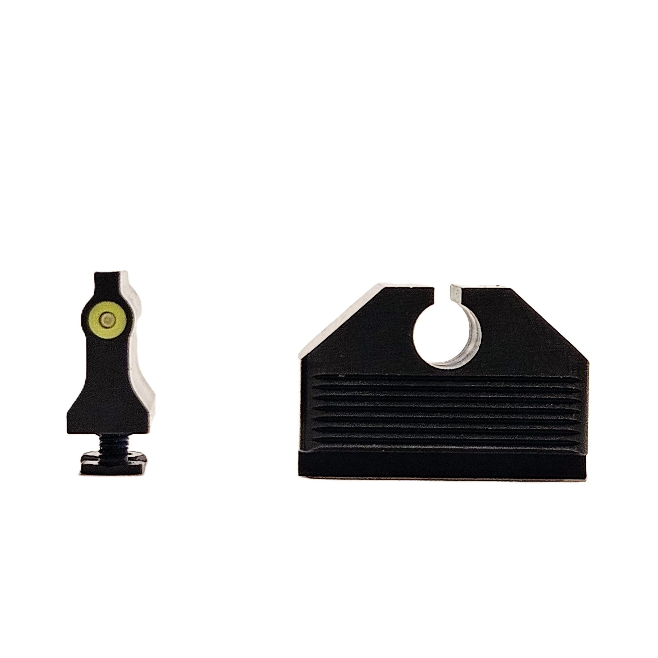 Dual Picture Tritium Night Front Sight for Glock double stack, Walther PDP, Ruger RXM, etc. - Chartreuse - Optics Ready/Suppressor Height .256 inches taller than our standard sights