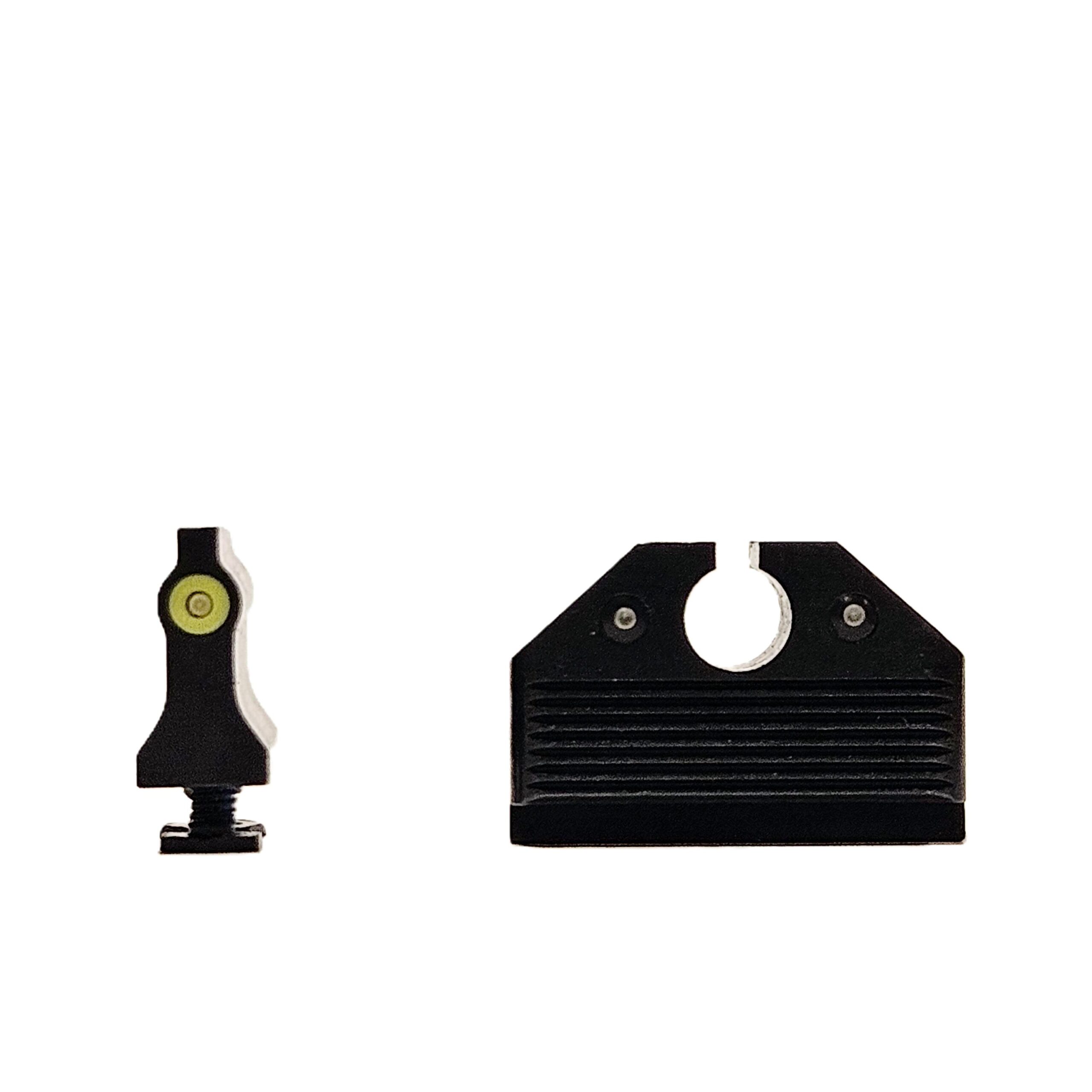 Dual Picture Tritium Night Front Sight for Glock double stack, Walther PDP, Ruger RXM, etc. - Chartreuse - Optics Ready/Suppressor Height .211 inches taller than our standard sights