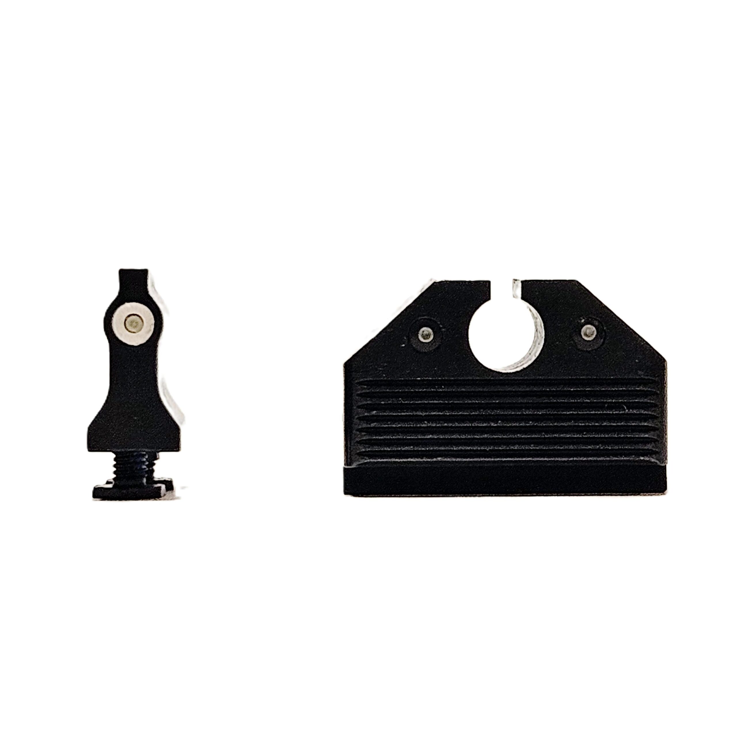 Dual Picture Tritium Night Sights for Glock double stack, Walther PDP, Ruger RXM, etc. - White - Optics Ready/Suppressor Height .211 inches taller than our standard sights
